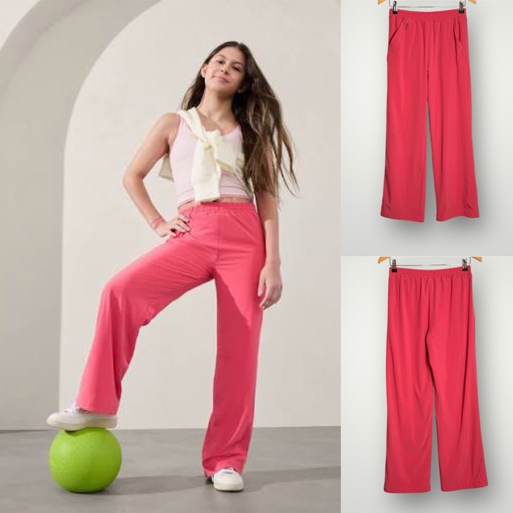 Athleta Girl Good Days Pant Girls Size 14 XL Neverending Internal Drawcord Pink